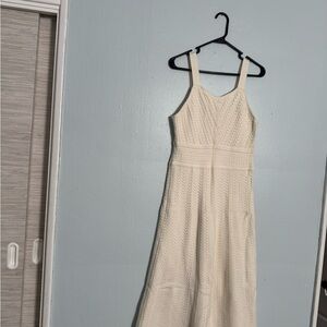 Haute Hippie NWT Women’s knitted Embroidered Ivory Sleeveless Dress Lined Size S